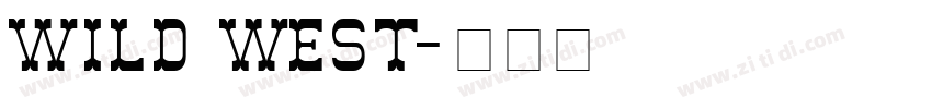 Wild West字体转换
